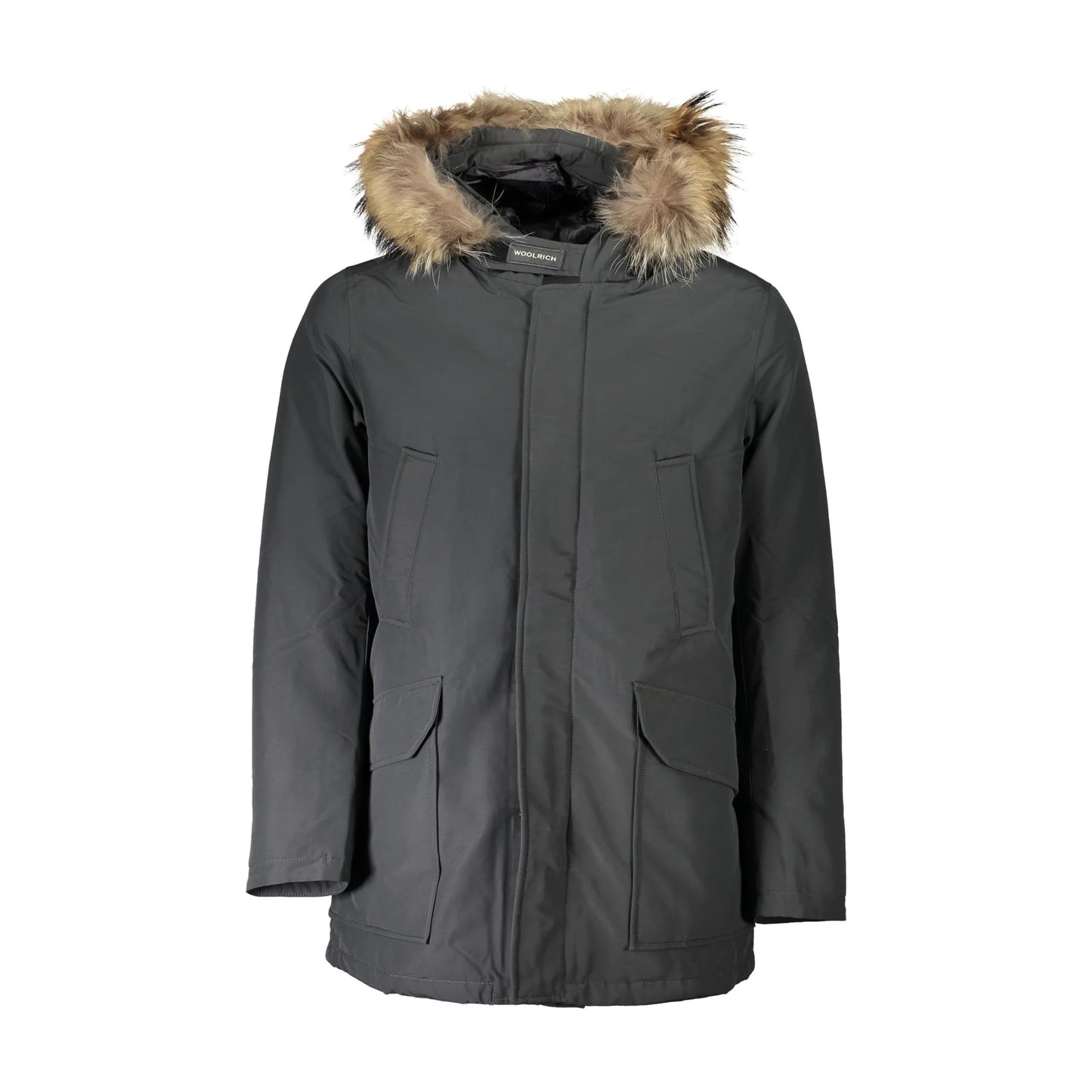 Woolrich Giubbotto Maniche Lunghe Uomo Grigio Cappuccio con Pelo Removibile Giubbotti e Giacche - foto prodotto