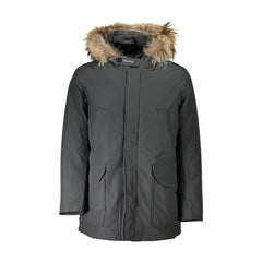 Woolrich Μπουφάν Μακρυμάνικο Ανδρικό Γκρι Με Κουκούλα Με Αφαιρούμενη Γούνα