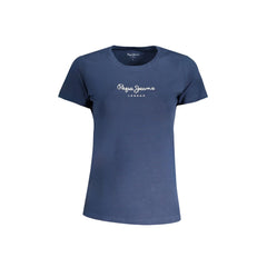 Pepe Jeans T-Shirt Μανίκια Κοντά Γυναίκα Μπλε Εκτύπωση Λογότυπο