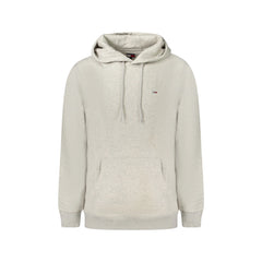 Tommy Hilfiger Bluza Męska Szara Z Kapturem Frotte Z Kieszeniami Logo