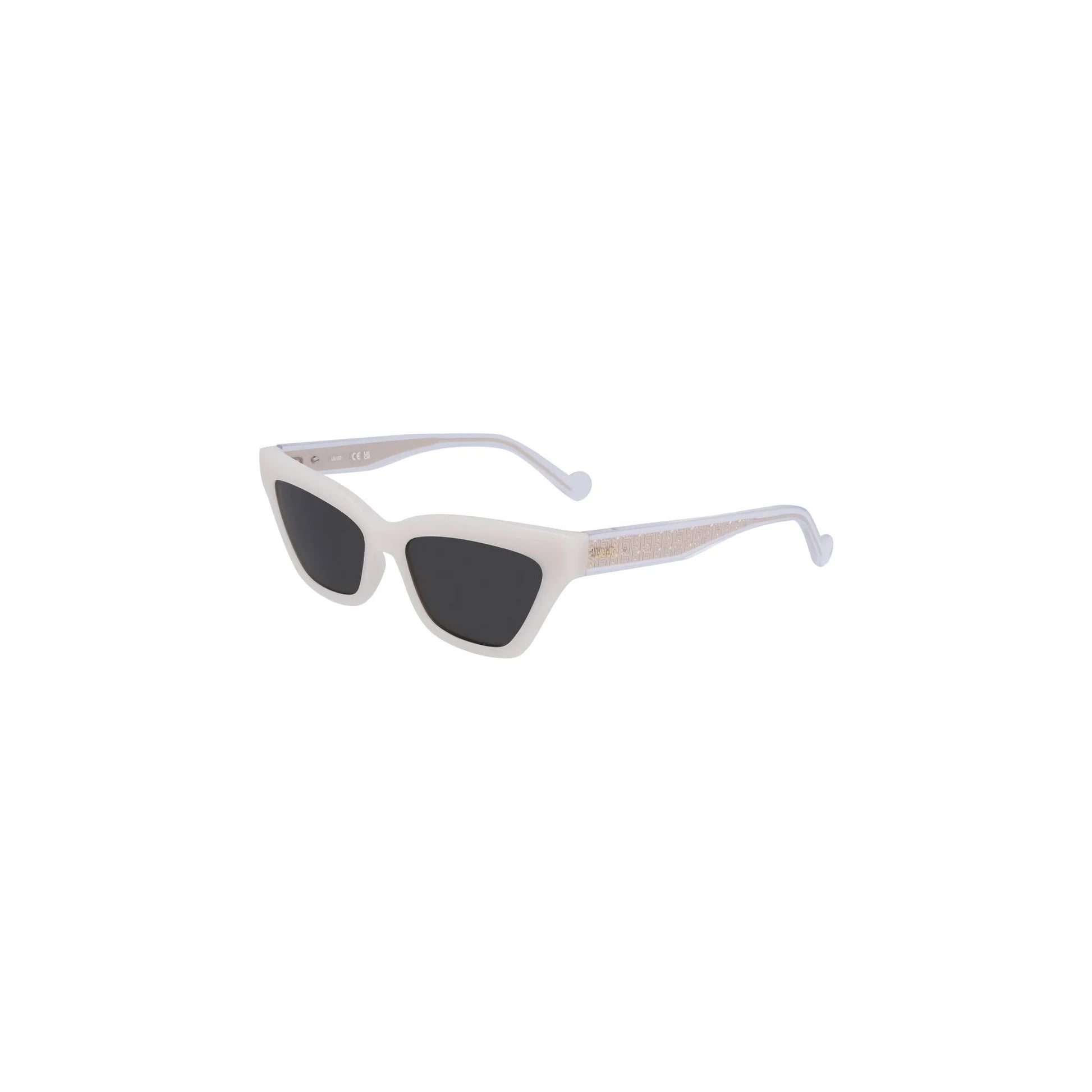 Liu Jo Occhiali da Sole Donna Bianchi Lente Rettangolare Logo bianco - vista 2