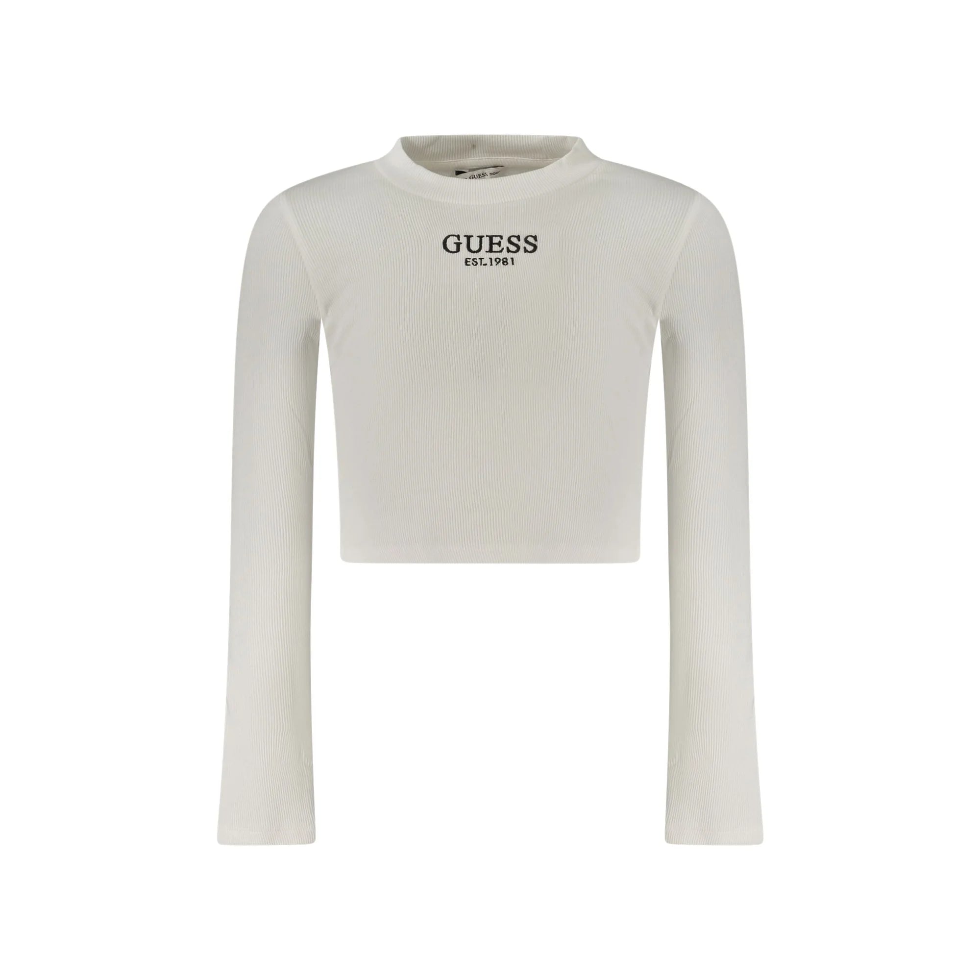 GUESS JEANS T-SHIRT MANICHE LUNGHE BAMBINA BIANCO