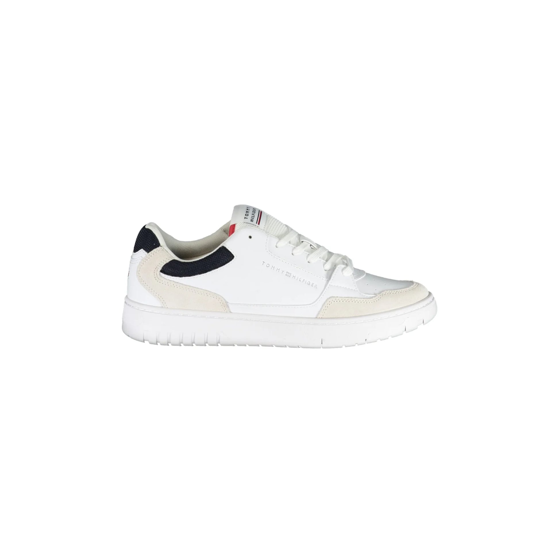 TOMMY HILFIGER Scarpe Sportive Uomo Bianche con Dettagli a Contrasto Sneakers Bianco - foto prodotto