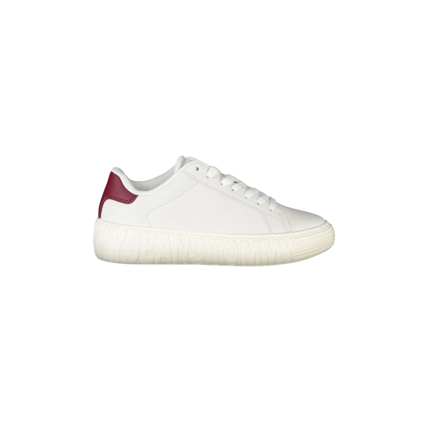 TOMMY HILFIGER Scarpe Sneakers Donna Bianche con Dettagli a Contrasto Bianco - foto prodotto