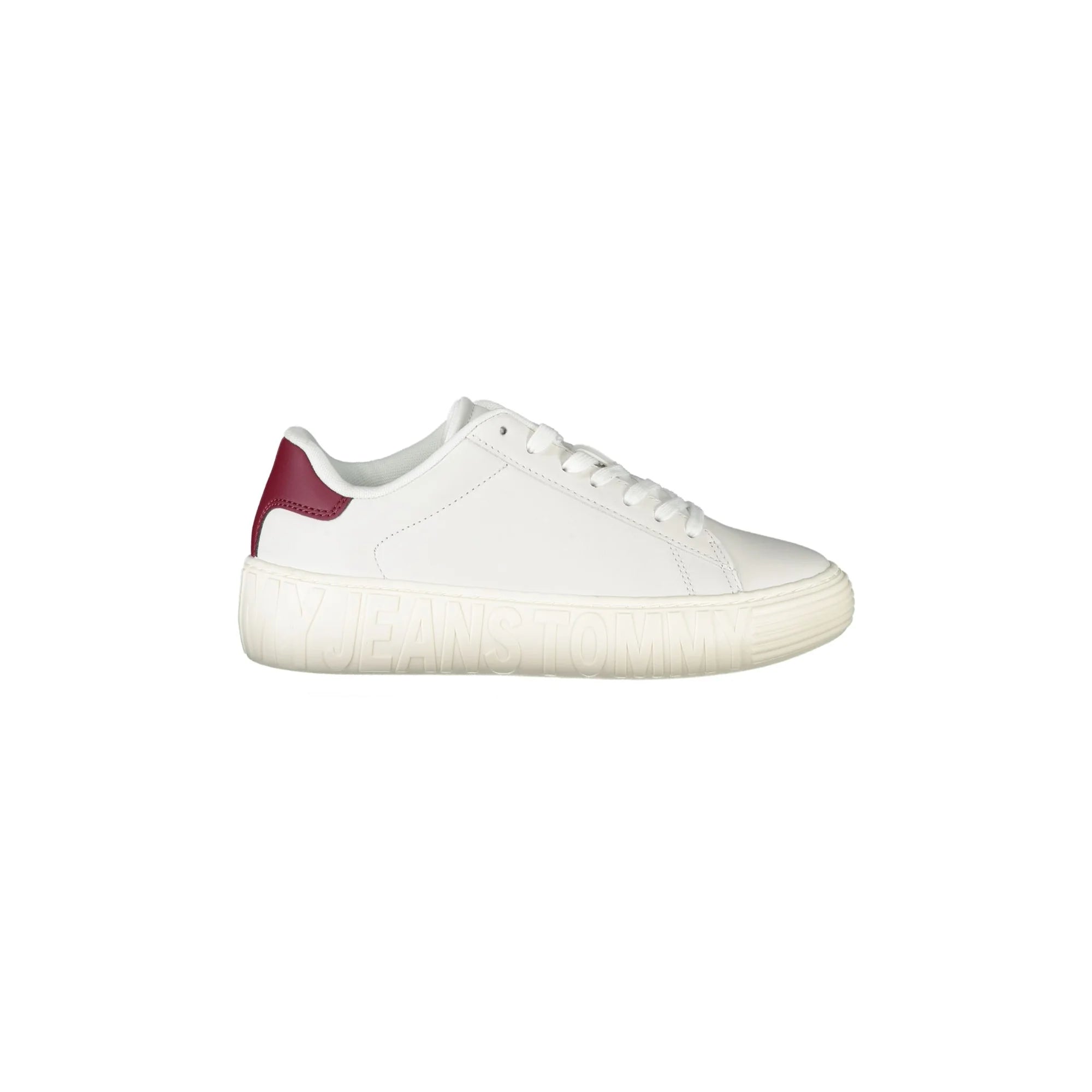 TOMMY HILFIGER Scarpe Sneakers Donna Bianche con Dettagli a Contrasto Bianco - foto prodotto