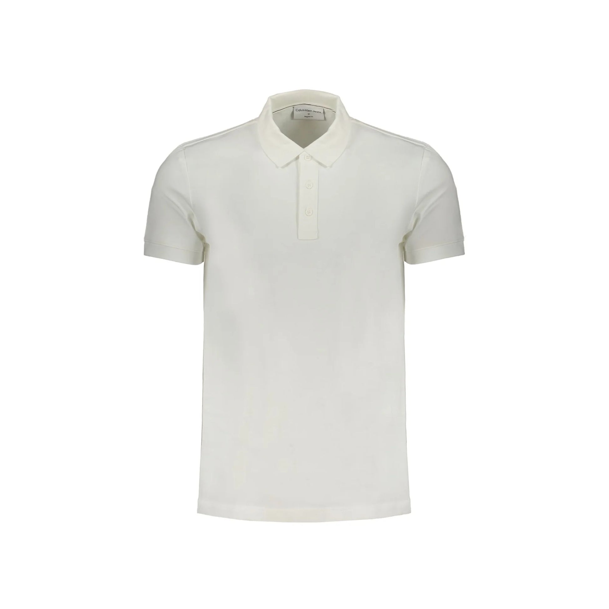 Calvin Klein Polo Maniche Corte Uomo Bianca Stampa Logo Bianco - foto prodotto