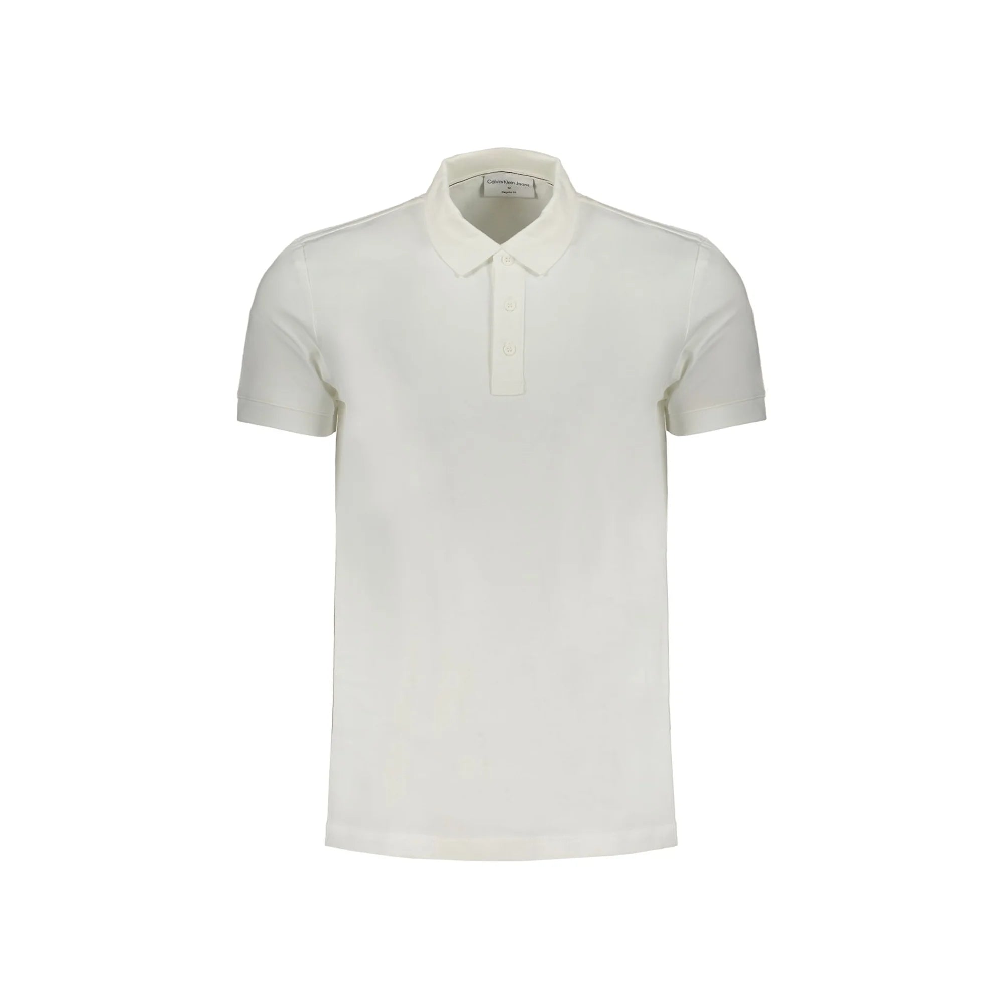 Calvin Klein Polo Maniche Corte Uomo Bianca Stampa Logo Bianco - foto prodotto