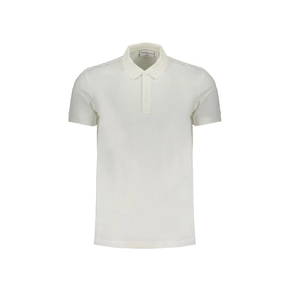 Calvin Klein Polo Maniche Corte Uomo Bianca Stampa Logo Bianco - foto prodotto