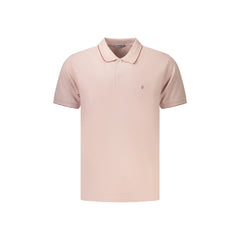 Coveri Moving Polo Manga Curta Homem Rosa Bordado