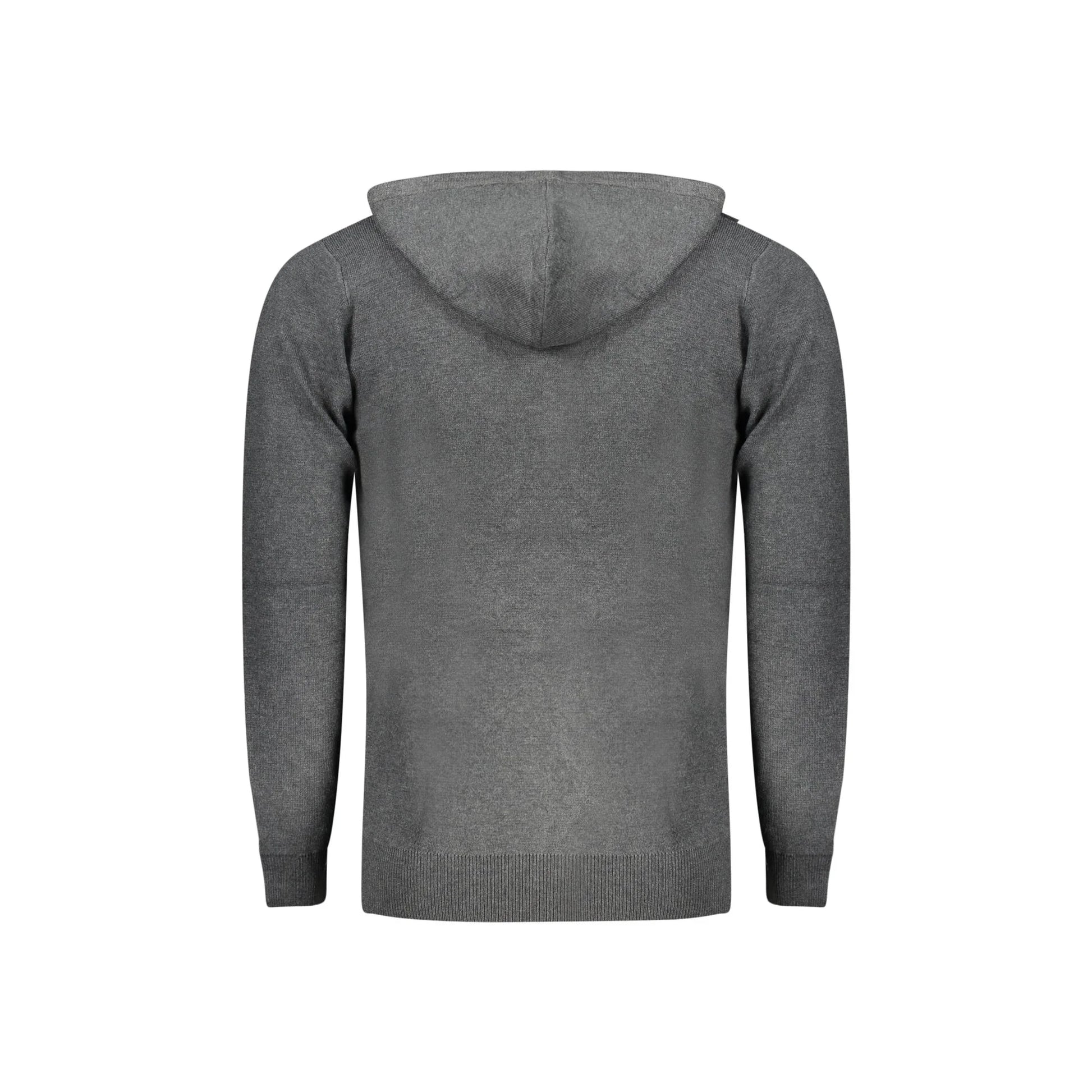 Norway 1963 Cardigan Uomo Grigio con Cappuccio Zip Tasche Ricamo Logo Maglie - vista 2