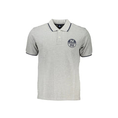 North Sails Polo Maneci Scurte Bărbați Gri Imprimare Logo