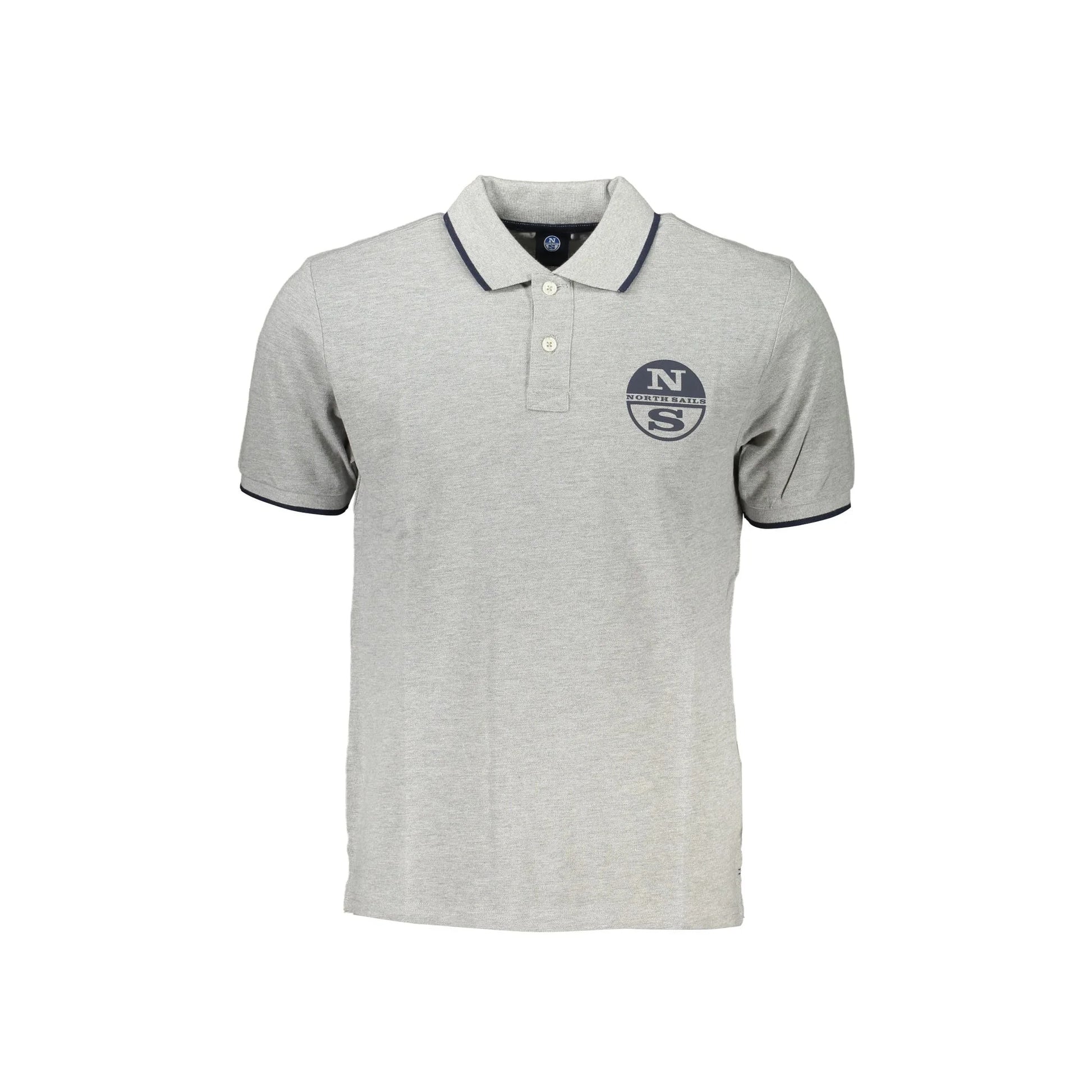 North Sails Polo Maniche Corte Uomo Grigia Stampa Logo Grigio - foto prodotto