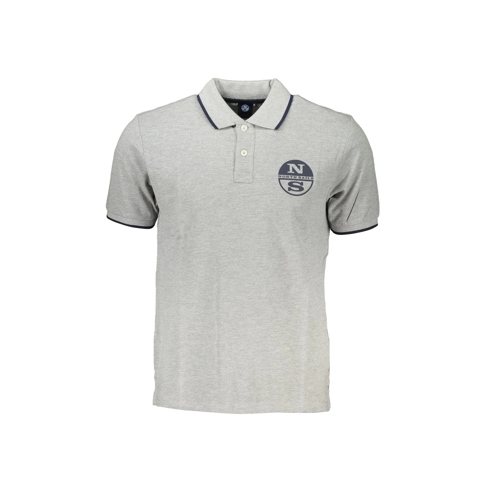 North Sails Polo Maniche Corte Uomo Grigia Stampa Logo Grigio - foto prodotto