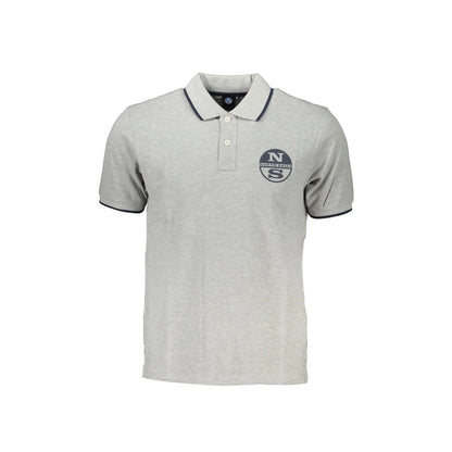 North Sails Polo Maniche Corte Uomo Grigia Stampa Logo Grigio - foto prodotto