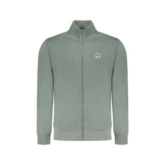 North Sails Felpa Uomo Zip Garzata Tasche Applicazione Logo