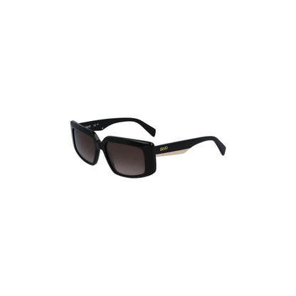 Liu Jo Occhiali da Sole Donna Nero Lente Rettangolare Logo - vista 2