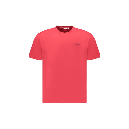 Pepe Jeans T-Shirt Maniche Corte Uomo Rossa Ricamo Rosso - foto prodotto