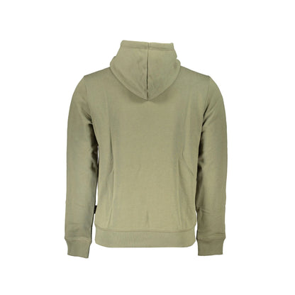 Napapijri Felpa Maniche Lunghe Senza Zip Uomo Verde Stampa Logo Felpe - vista 2