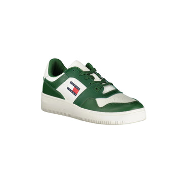 TOMMY HILFIGER Scarpe Sneakers Uomo Verdi con Plantare Removibile e Dettagli a Contrasto - vista 2
