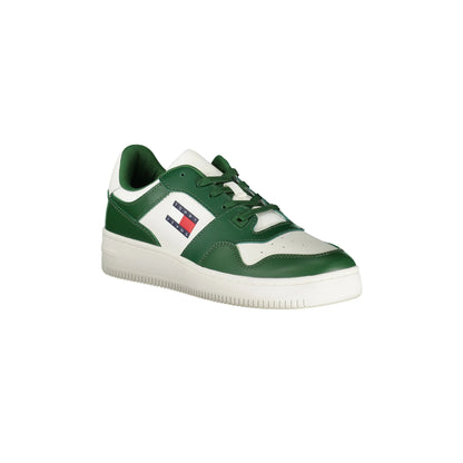 TOMMY HILFIGER Scarpe Sneakers Uomo Verdi con Plantare Removibile e Dettagli a Contrasto - vista 2
