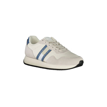 TOMMY HILFIGER Scarpe Sneakers Uomo Bianche con Dettagli Blu bianco - vista 2