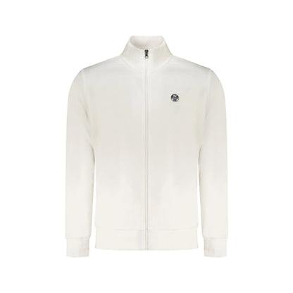 North Sails Felpa Uomo Bianca Zip Garzata Tasche Logo Felpe Bianco - foto prodotto