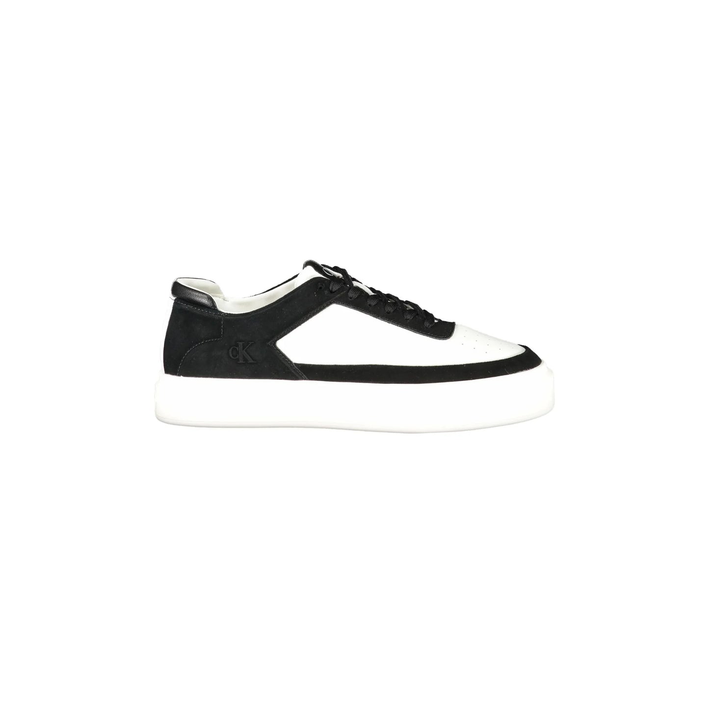 CALVIN KLEIN Sneakers Uomo Bianche con Lacci e Dettagli in Nero Bianco - foto prodotto