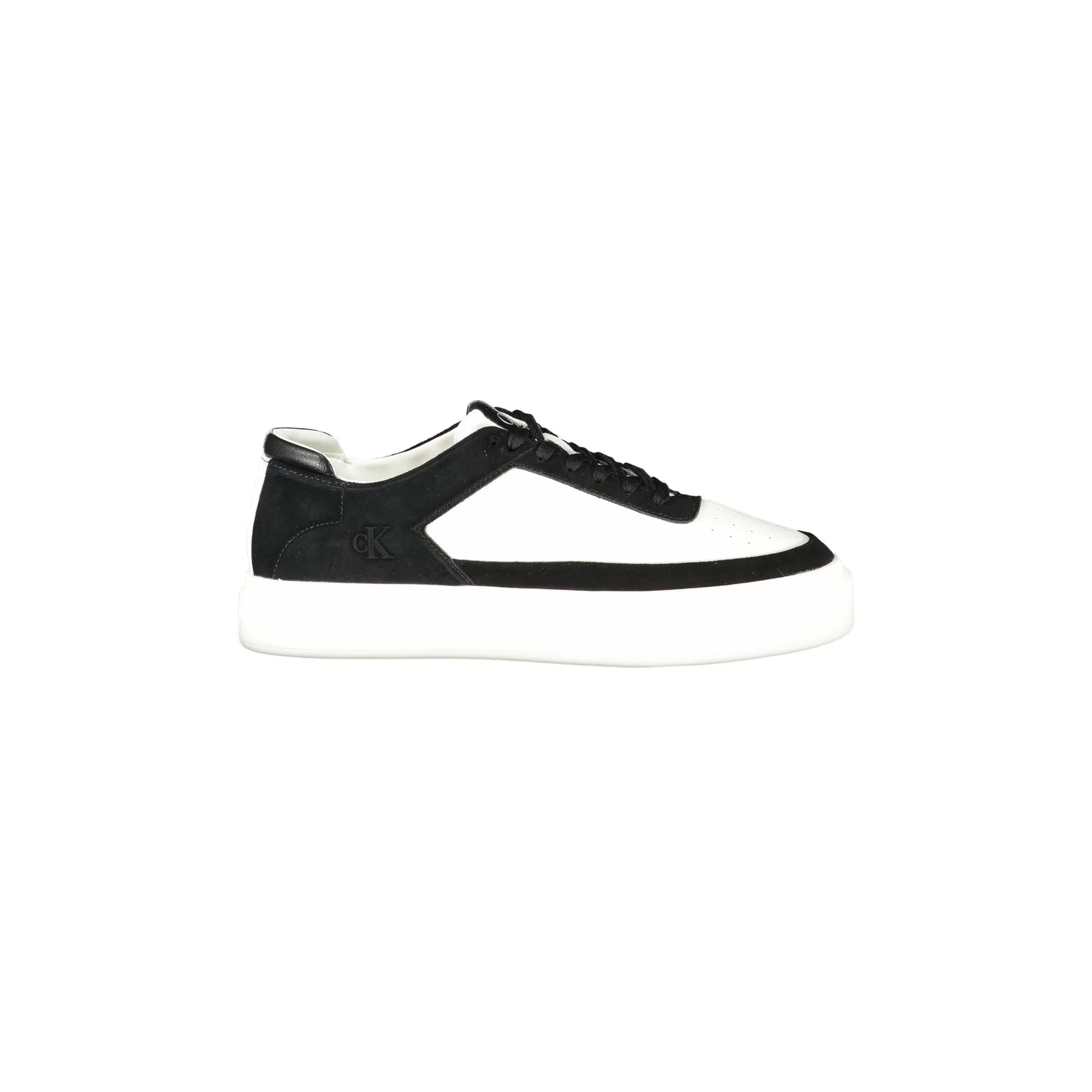CALVIN KLEIN Sneakers Uomo Bianche con Lacci e Dettagli in Nero Bianco - foto prodotto