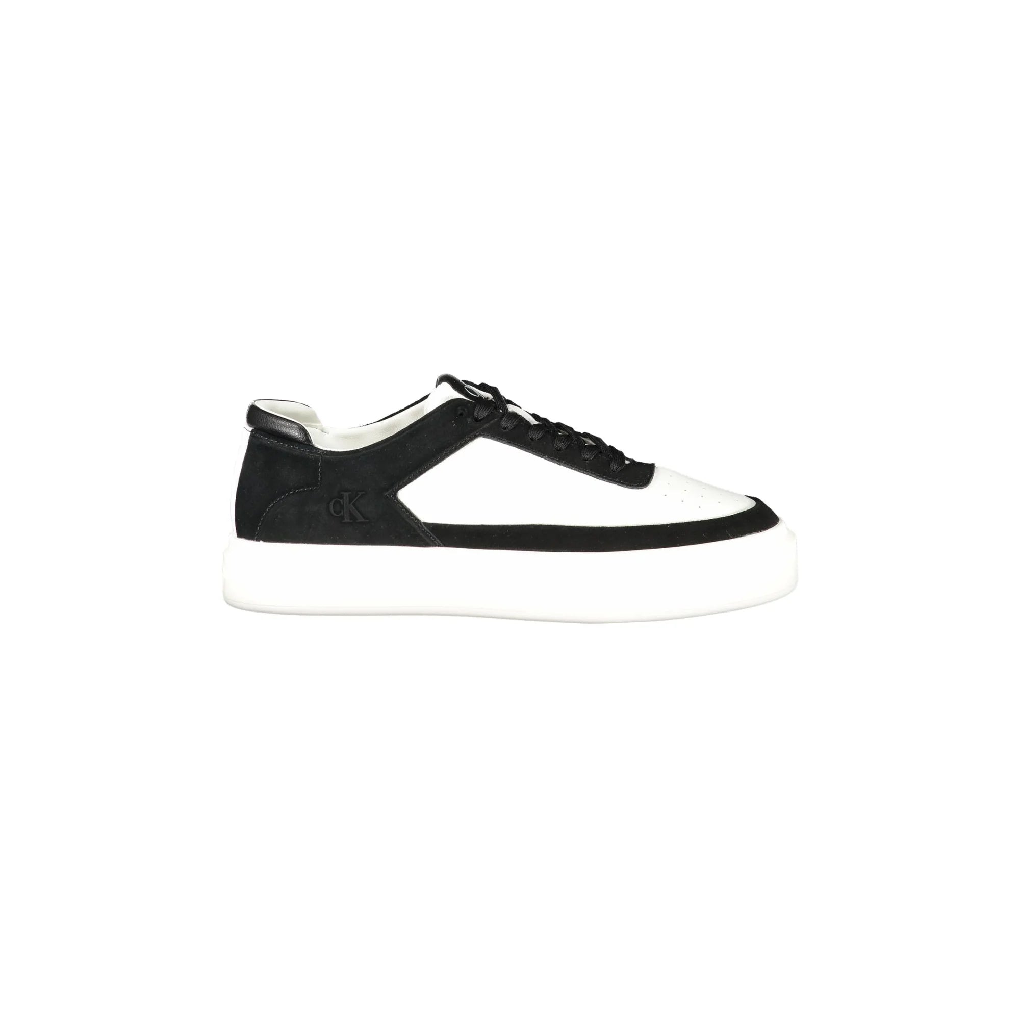CALVIN KLEIN Sneakers Uomo Bianche con Lacci e Dettagli in Nero Bianco - foto prodotto