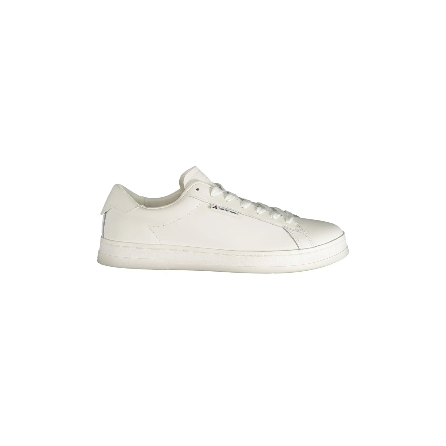 TOMMY HILFIGER Scarpe Sneakers Uomo Bianche con Lacci e Logo Bianco - foto prodotto