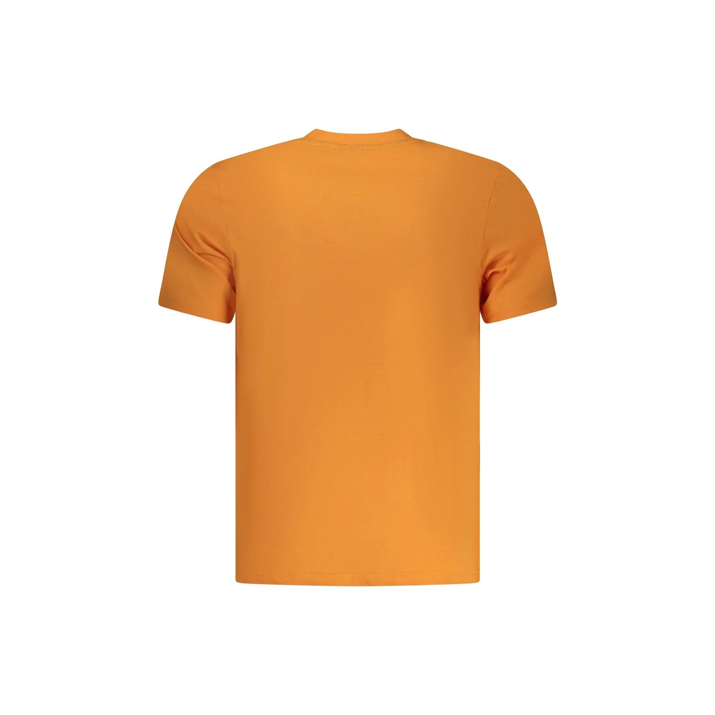 North Sails T-Shirt Uomo Arancione Girocollo Cotone Applicazione Logo - vista 2
