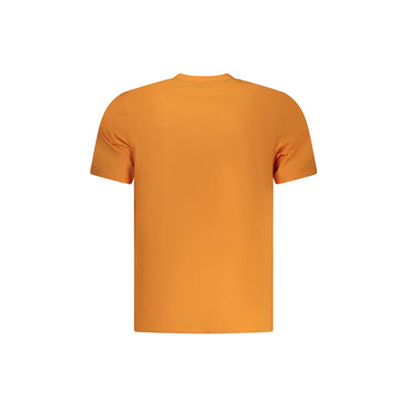 North Sails T-Shirt Uomo Arancione Girocollo Cotone Applicazione Logo - vista 2