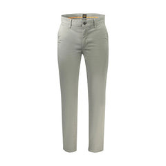 Boss Spodnie Męskie Zielone Tapered Fit Logo