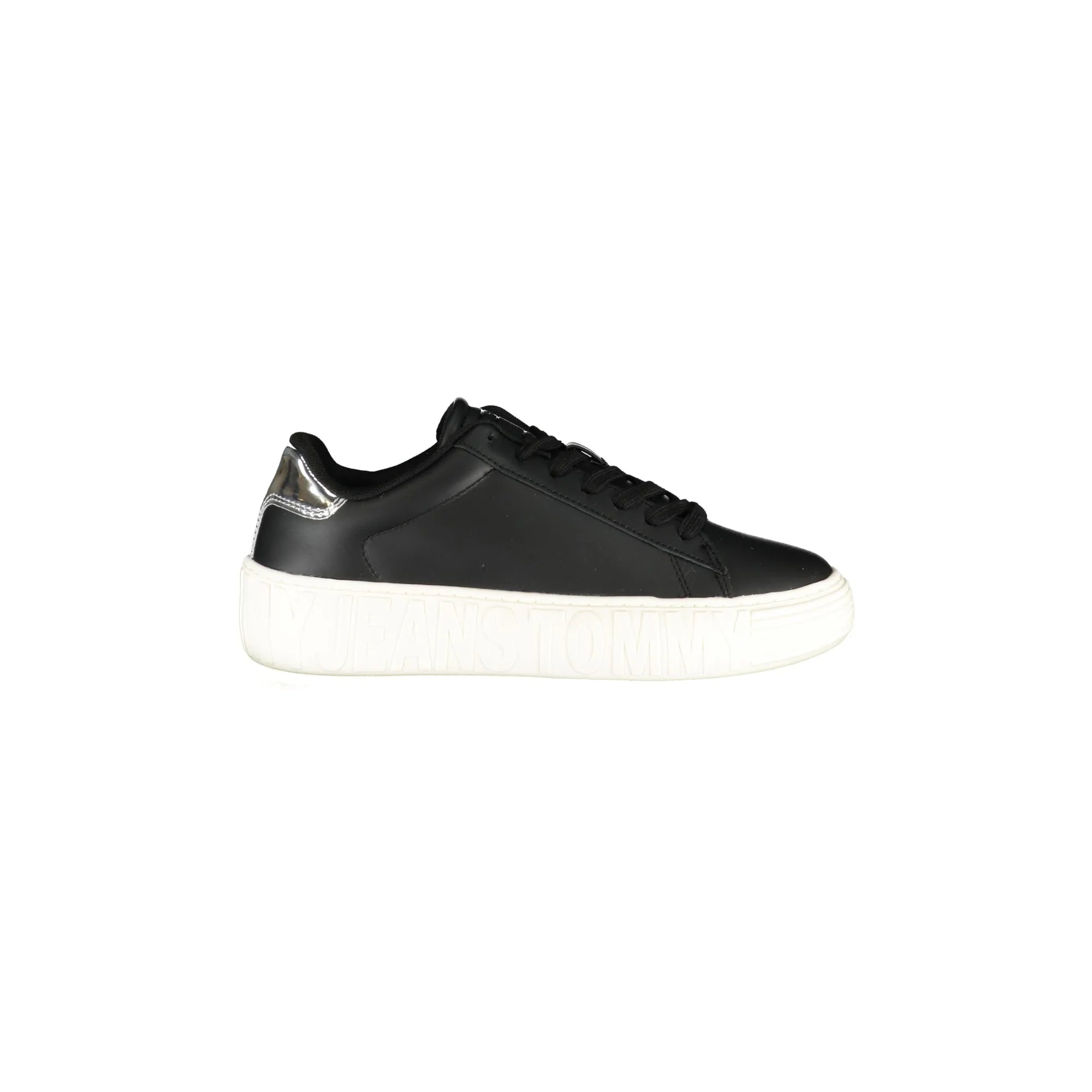 TOMMY HILFIGER Scarpe Sneakers Donna Nere con Dettagli Logo Nero - foto prodotto