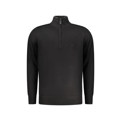 Coveri Moving Maglia Uomo Nera Mezza Zip Ricamo Maglie Nero - foto prodotto