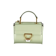 Coccinelle Women's Green Arlettis Bag Shoulder Handle Leather Zip Logo