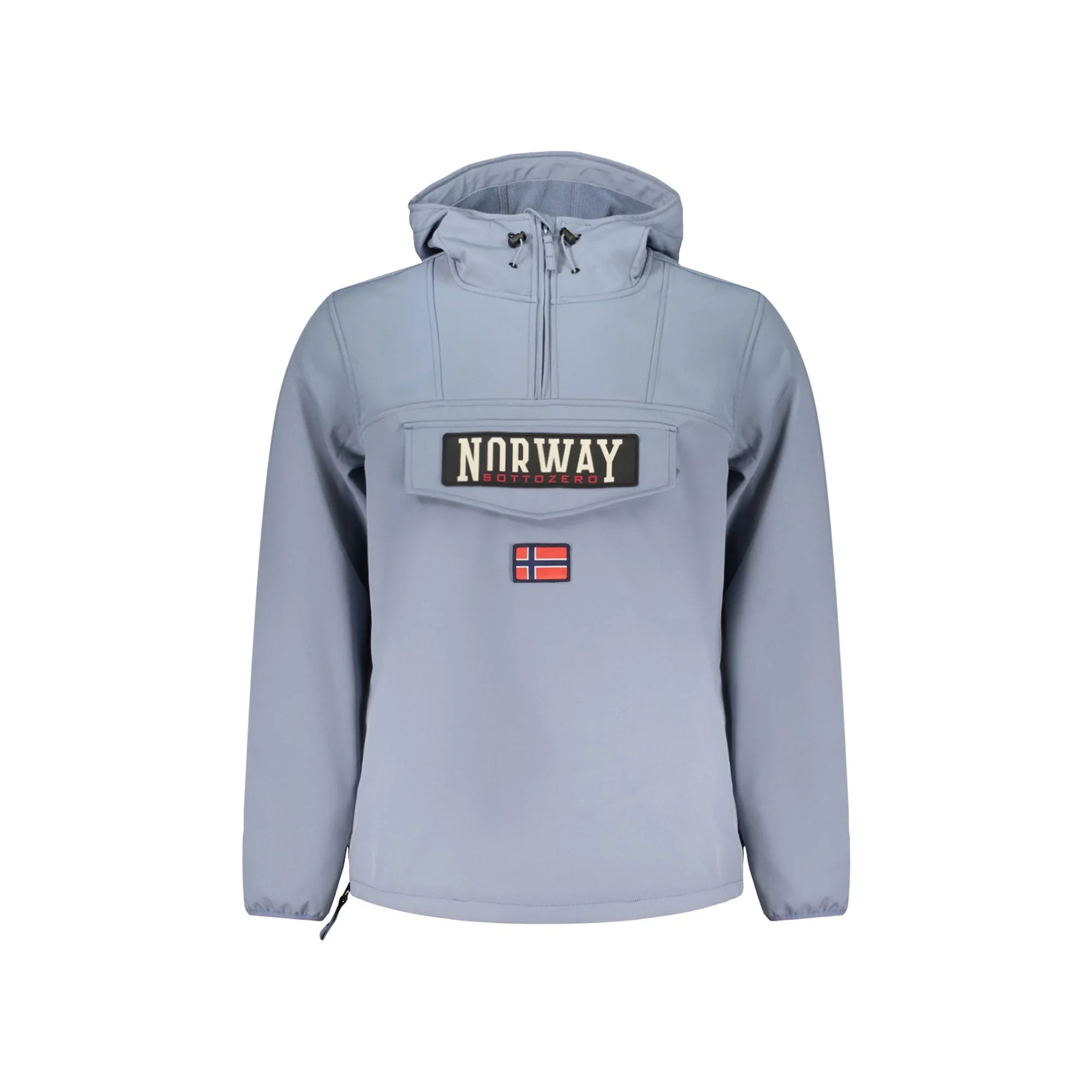 Norway 1963 Giubbotto Uomo Blu Soft Shell Cappuccio Mezza Zip Logo Giubbotti e Giacche - foto prodotto