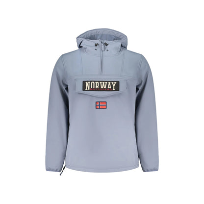 Norway 1963 Giubbotto Uomo Blu Soft Shell Cappuccio Mezza Zip Logo Giubbotti e Giacche - foto prodotto