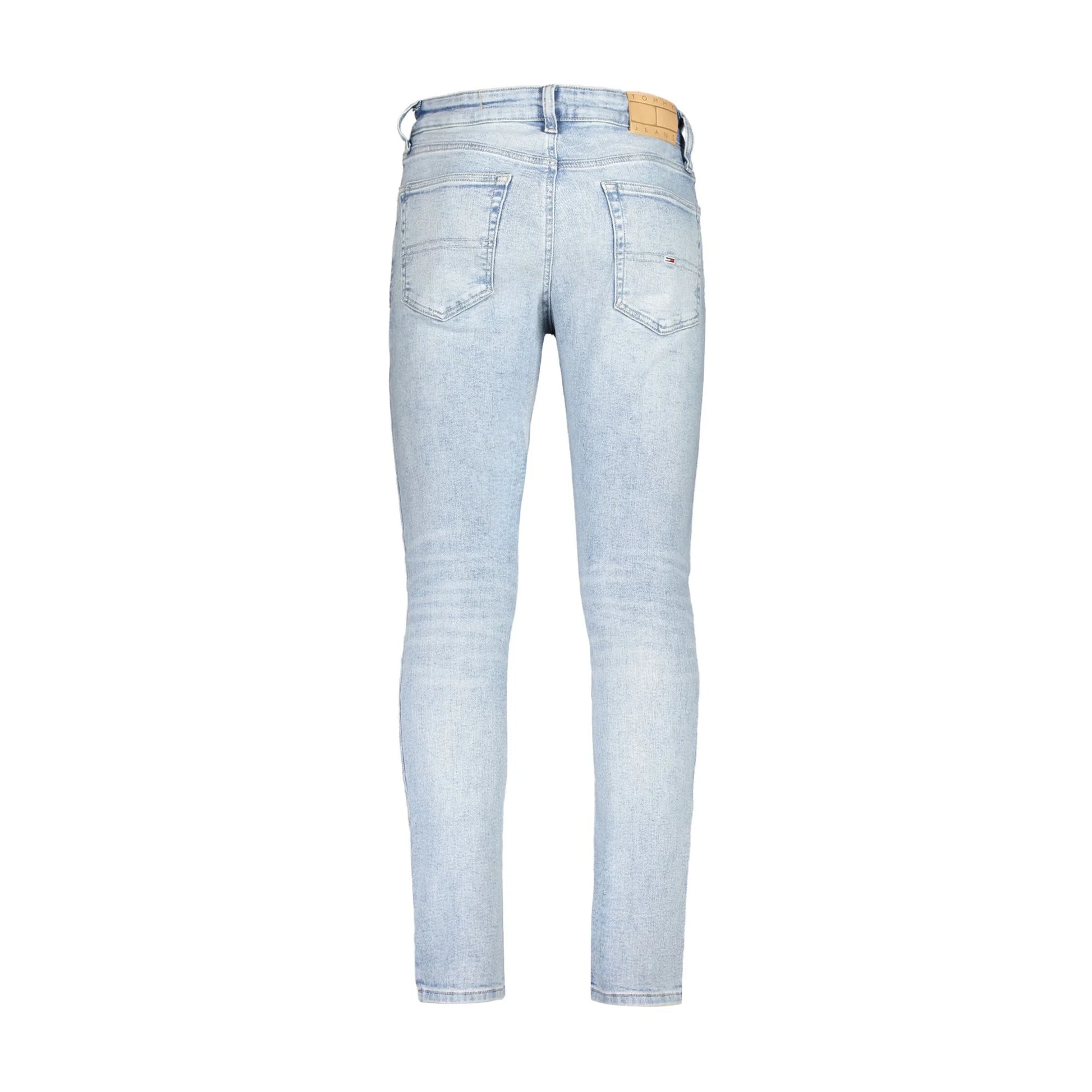 Tommy Hilfiger Jeans Uomo Azzurri Slim Tapered Logo - vista 2