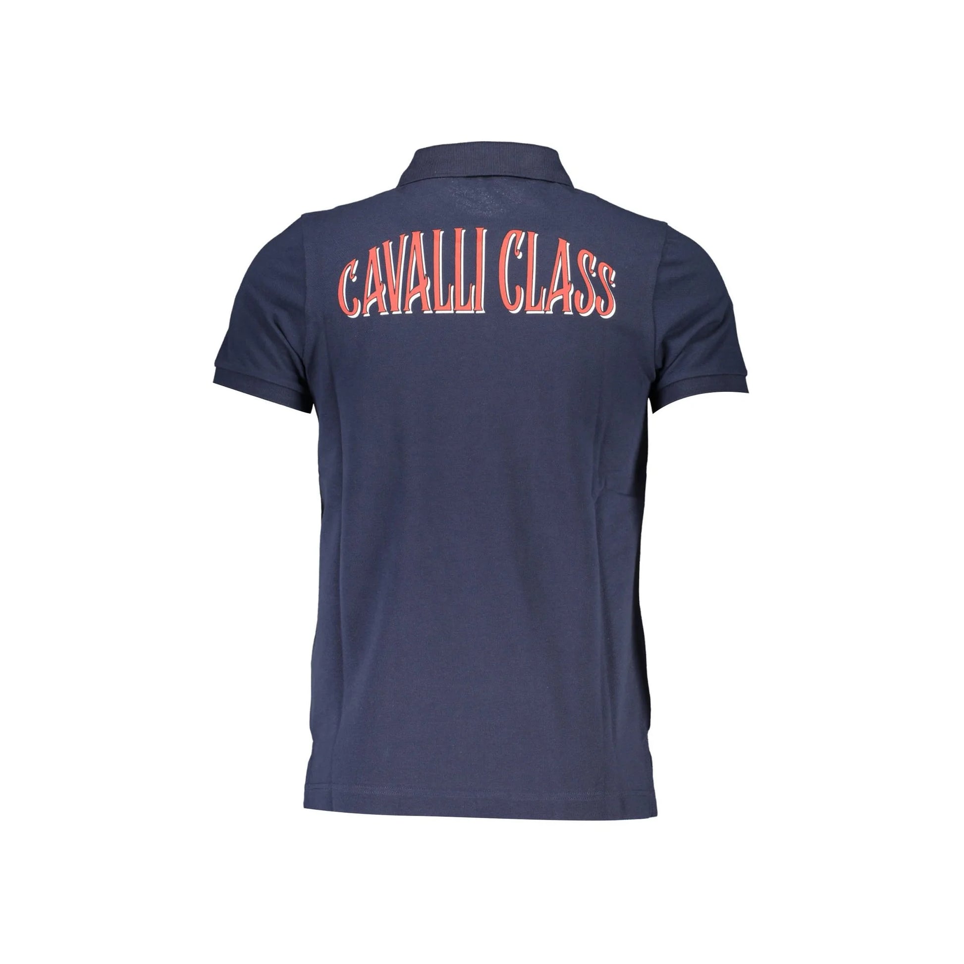 Cavalli Class Polo Maniche Corte Uomo Blu Stampa Logo - vista 2
