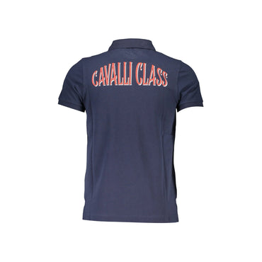 Cavalli Class Polo Maniche Corte Uomo Blu Stampa Logo - vista 2