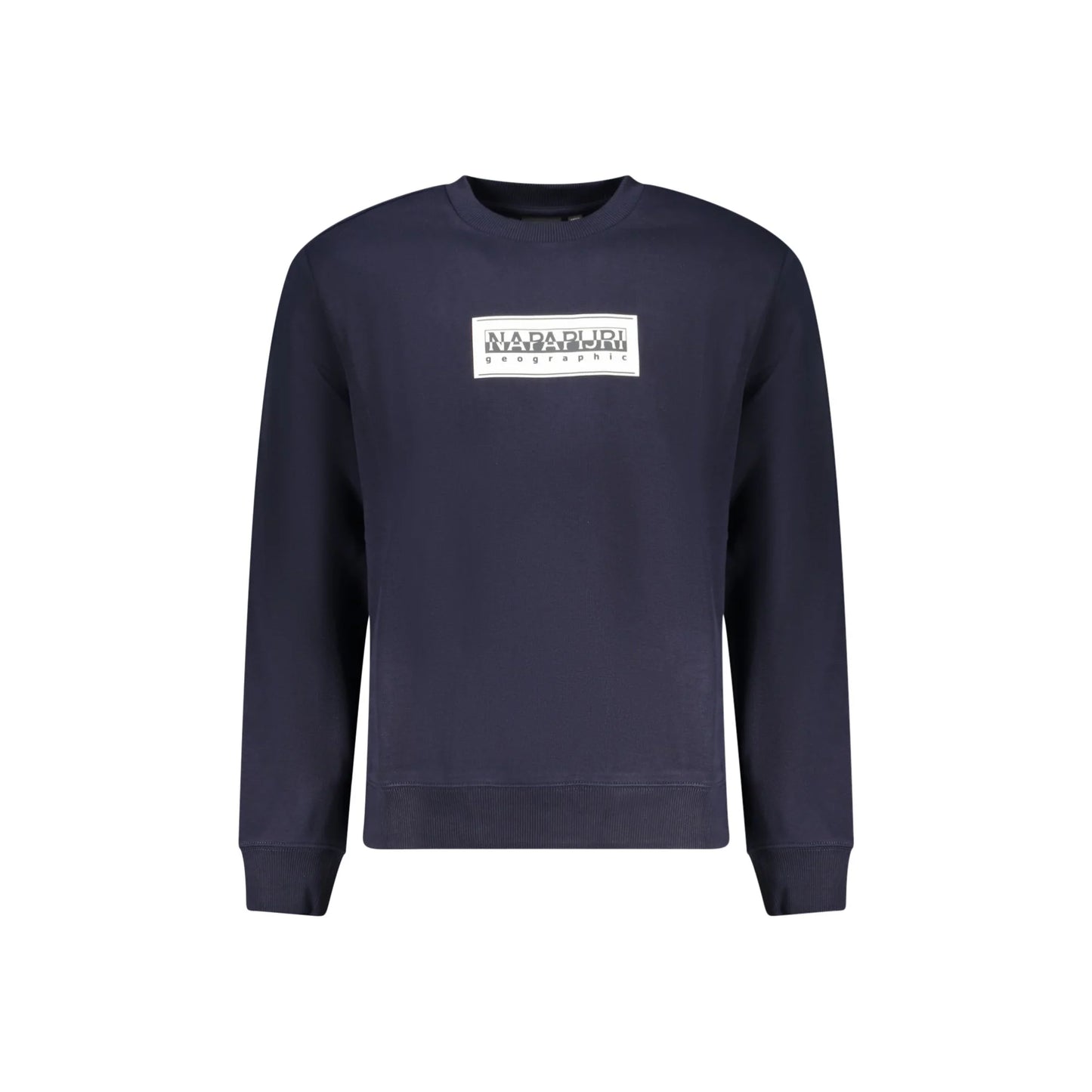 Napapijri Felpa Uomo Blu Girocollo Relaxed Fit Logo Felpe - foto prodotto