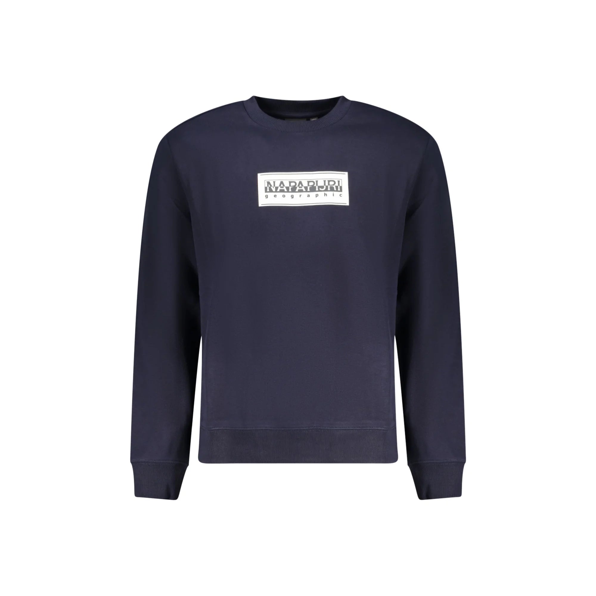 Napapijri Felpa Uomo Blu Girocollo Relaxed Fit Logo Felpe - foto prodotto