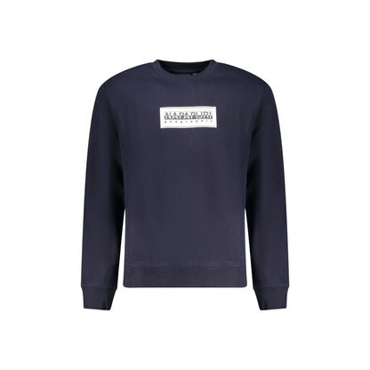 Napapijri Felpa Uomo Blu Girocollo Relaxed Fit Logo Felpe - foto prodotto
