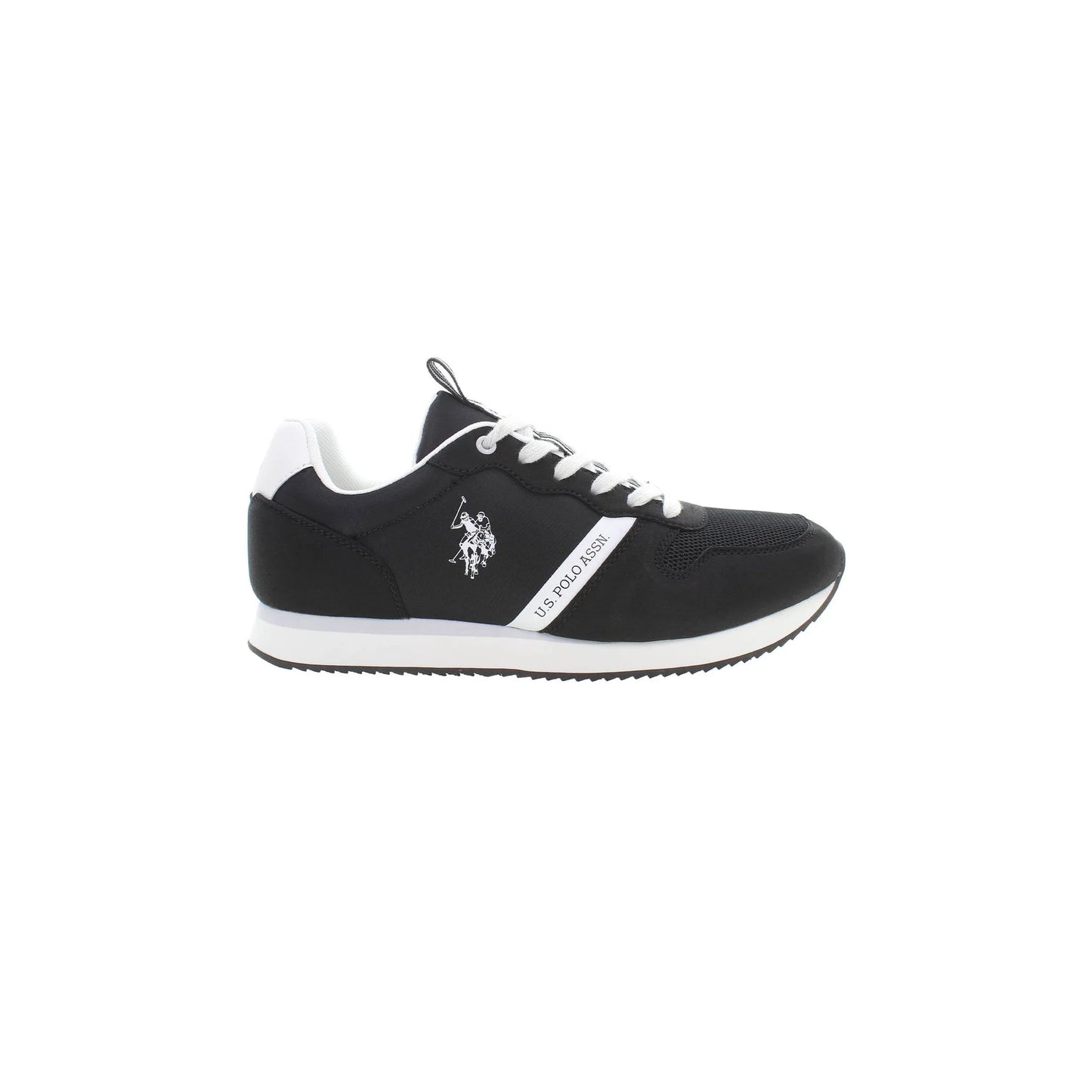 U.S. Polo Sneakers Uomo Nere Lacci Dettagli Contrasto Logo U.S. Polo Best Price Nero - foto prodotto