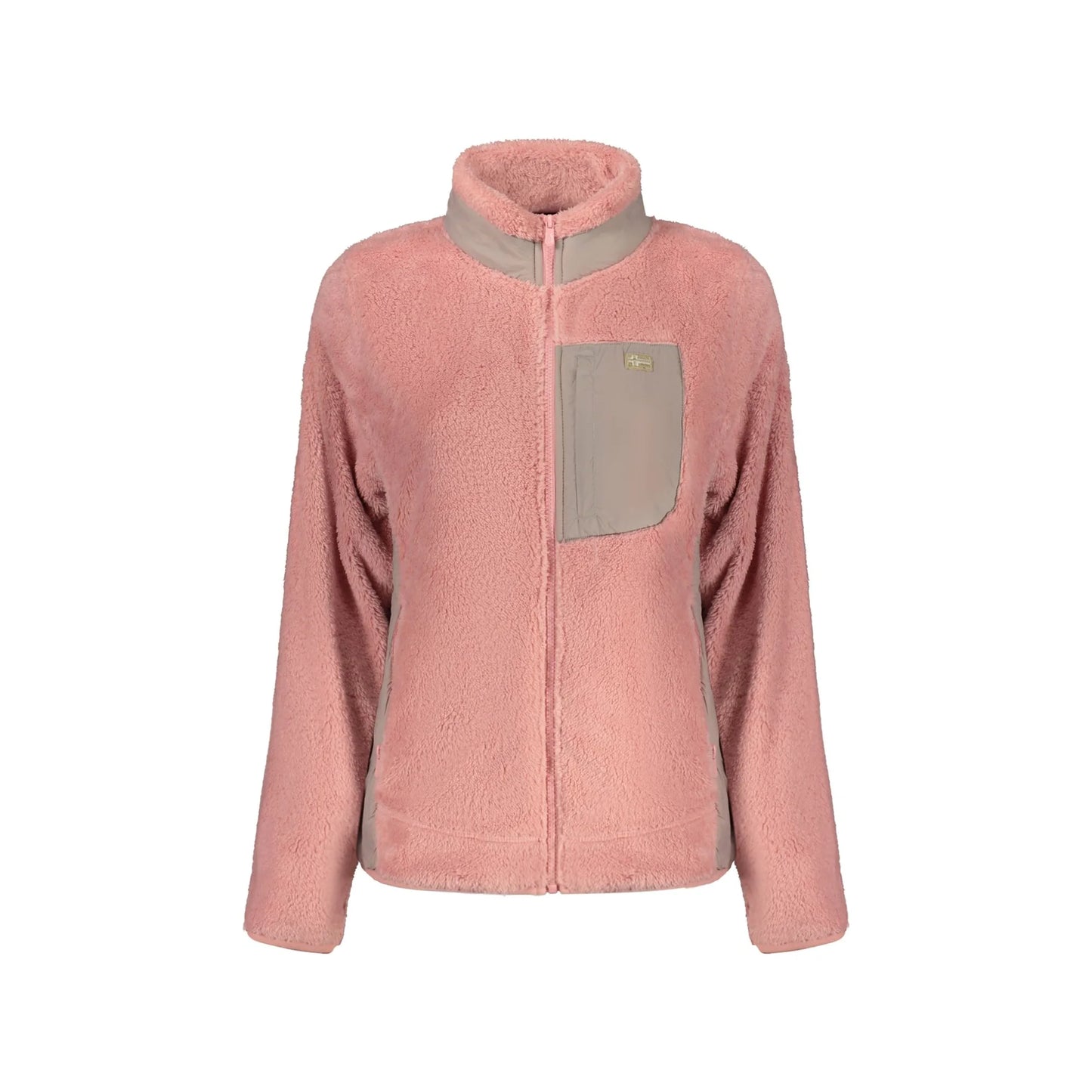 Norway 1963 Felpa Donna Rosa con Zip Peluche Applicazione Logo Felpe - foto prodotto