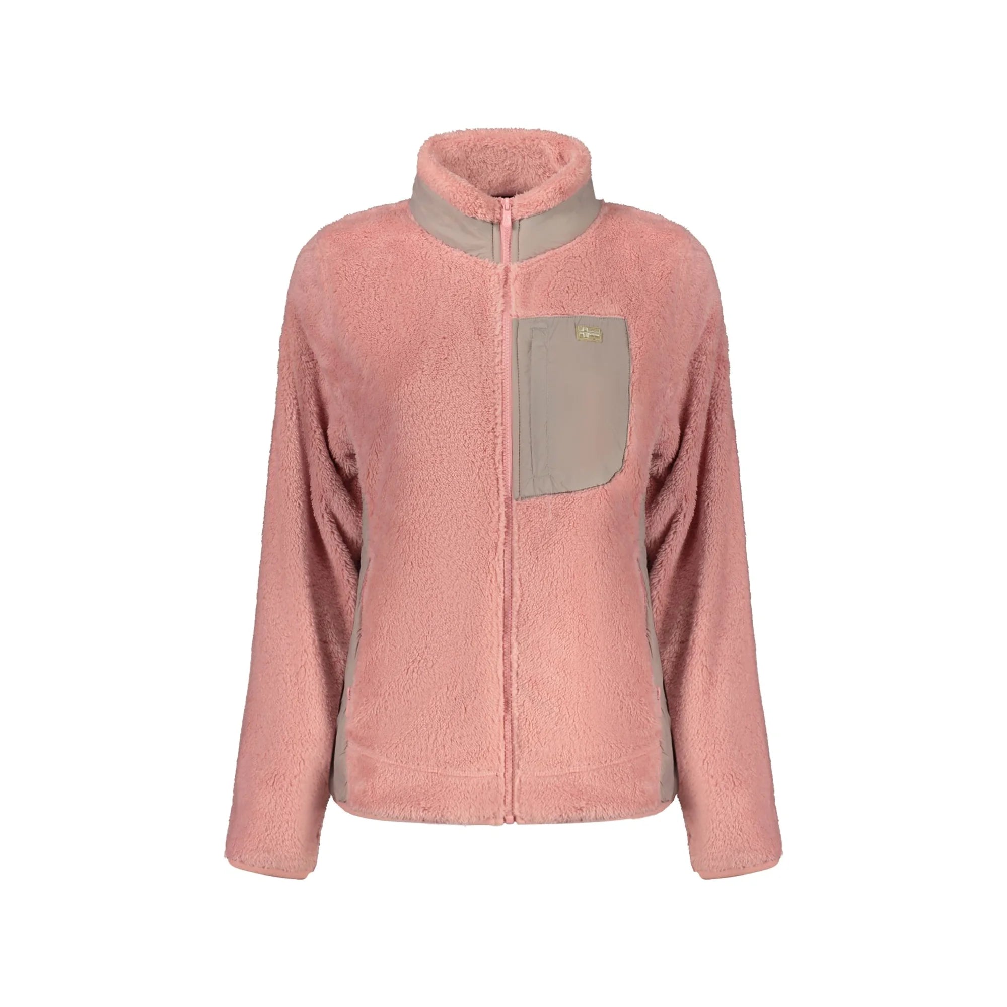 Norway 1963 Felpa Donna Rosa con Zip Peluche Applicazione Logo Felpe - foto prodotto