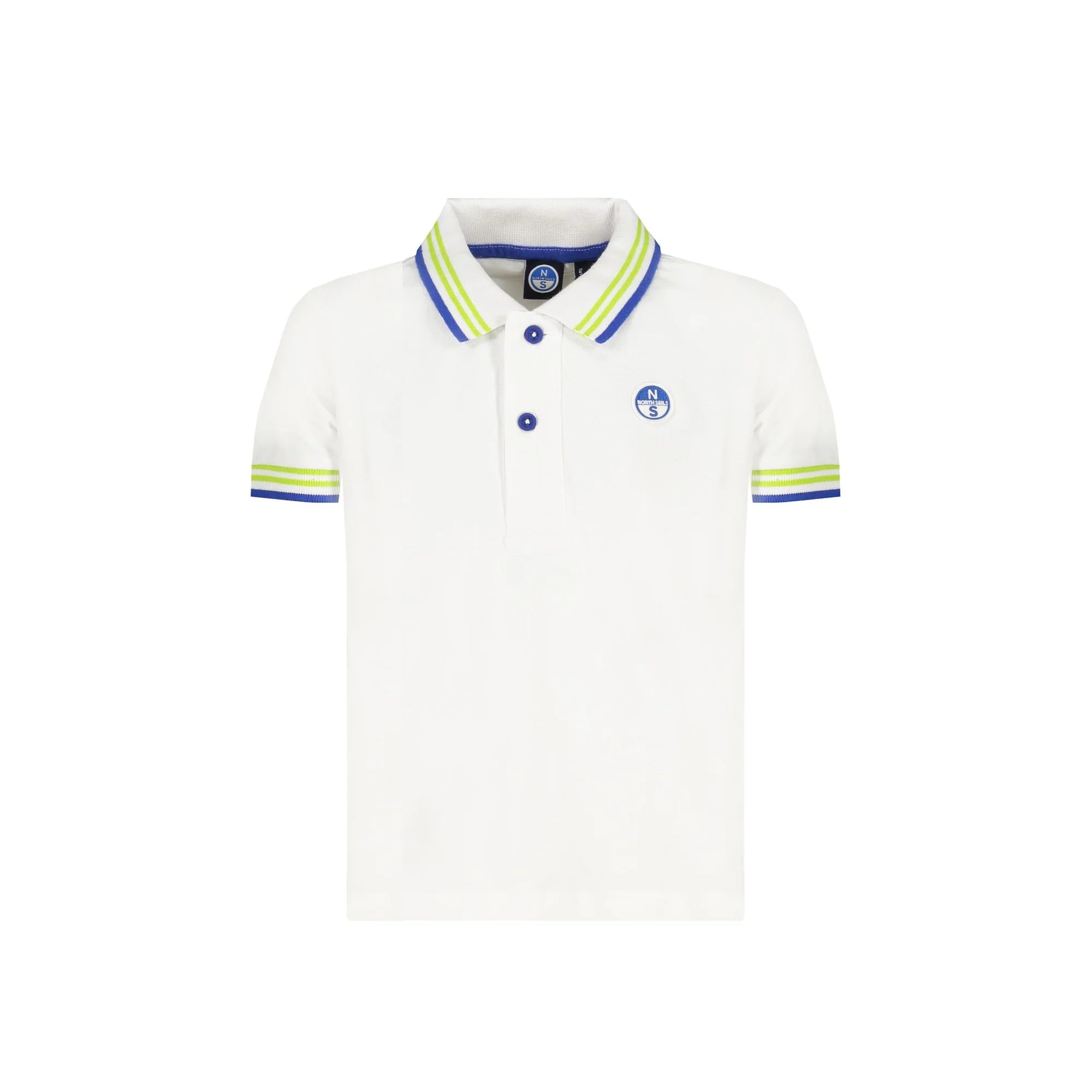 NORTH SAILS POLO MANICHE CORTE BAMBINO BIANCO