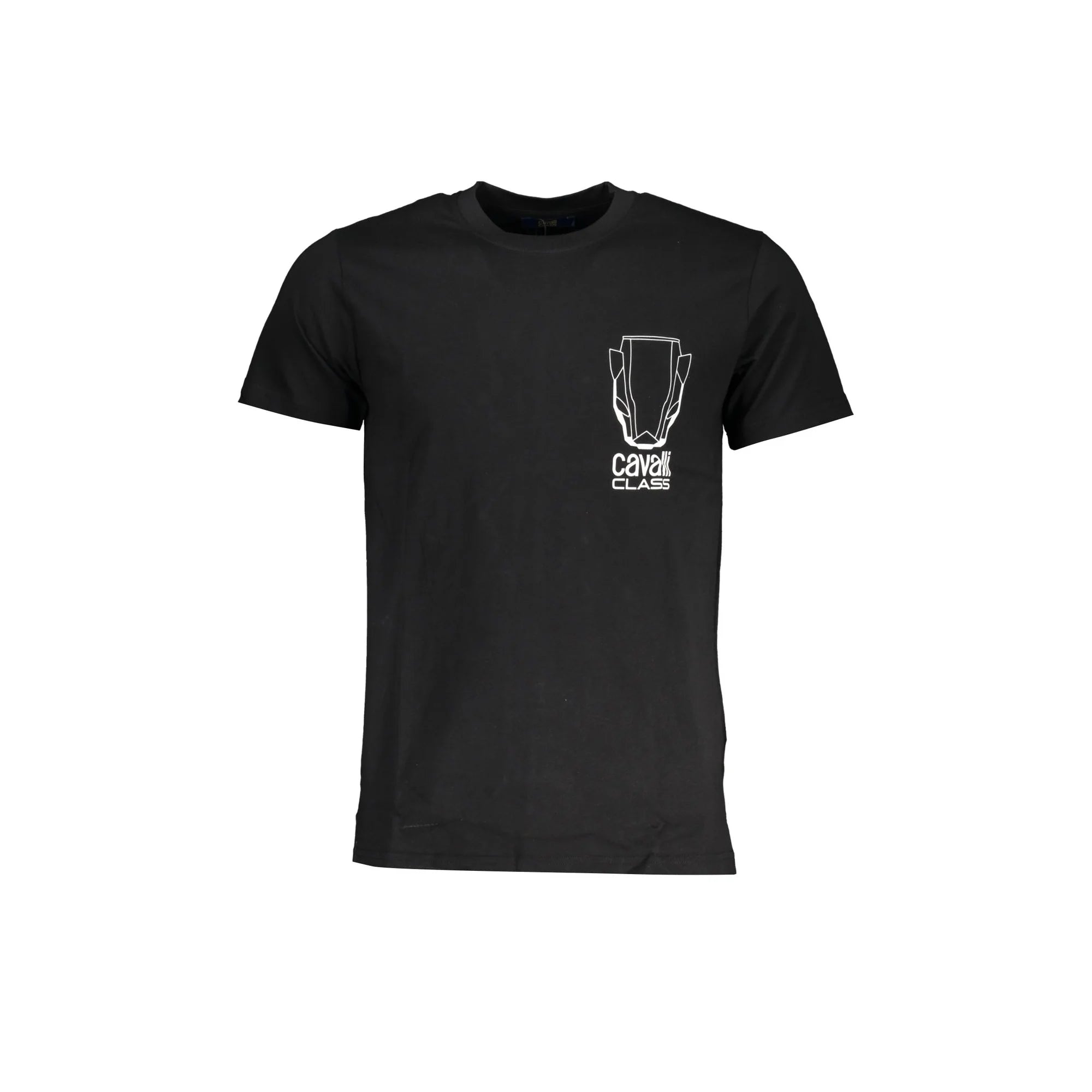 Cavalli Class T-Shirt Maniche Corte Uomo Nera Stampa Logo Nero - foto prodotto