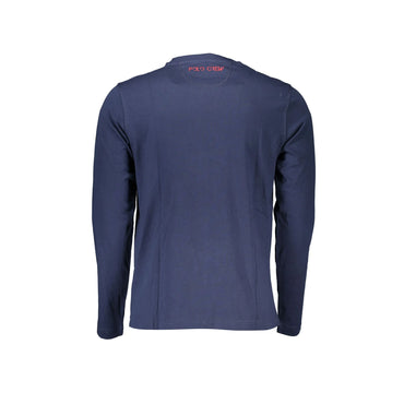 La Martina T-Shirt Maniche Lunghe Uomo Blu Ricamo - vista 2